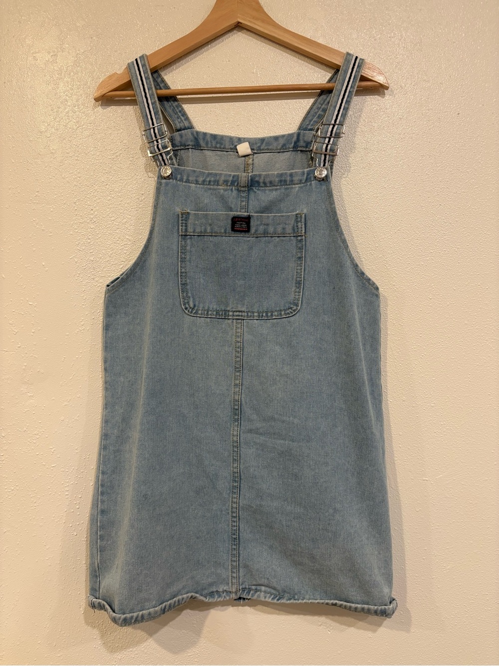 Vintage Light Blue Denim Overall Dress